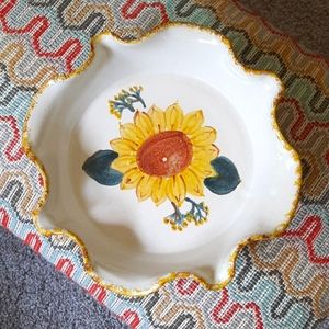 Nichols pottery sunflower dish